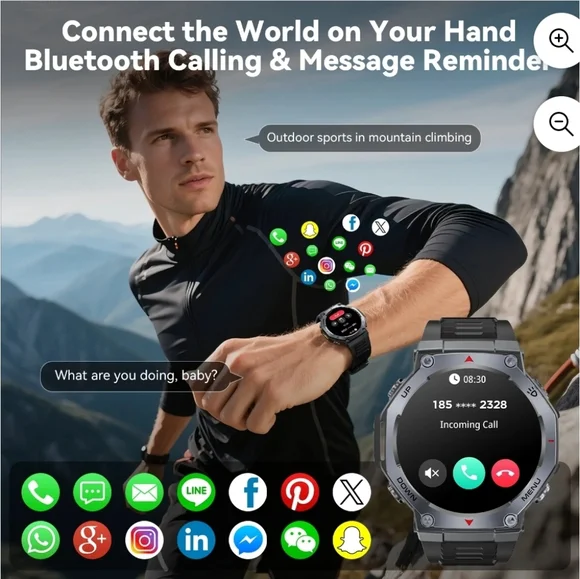 Military Smartwatch For Men - Picture 2 of 7